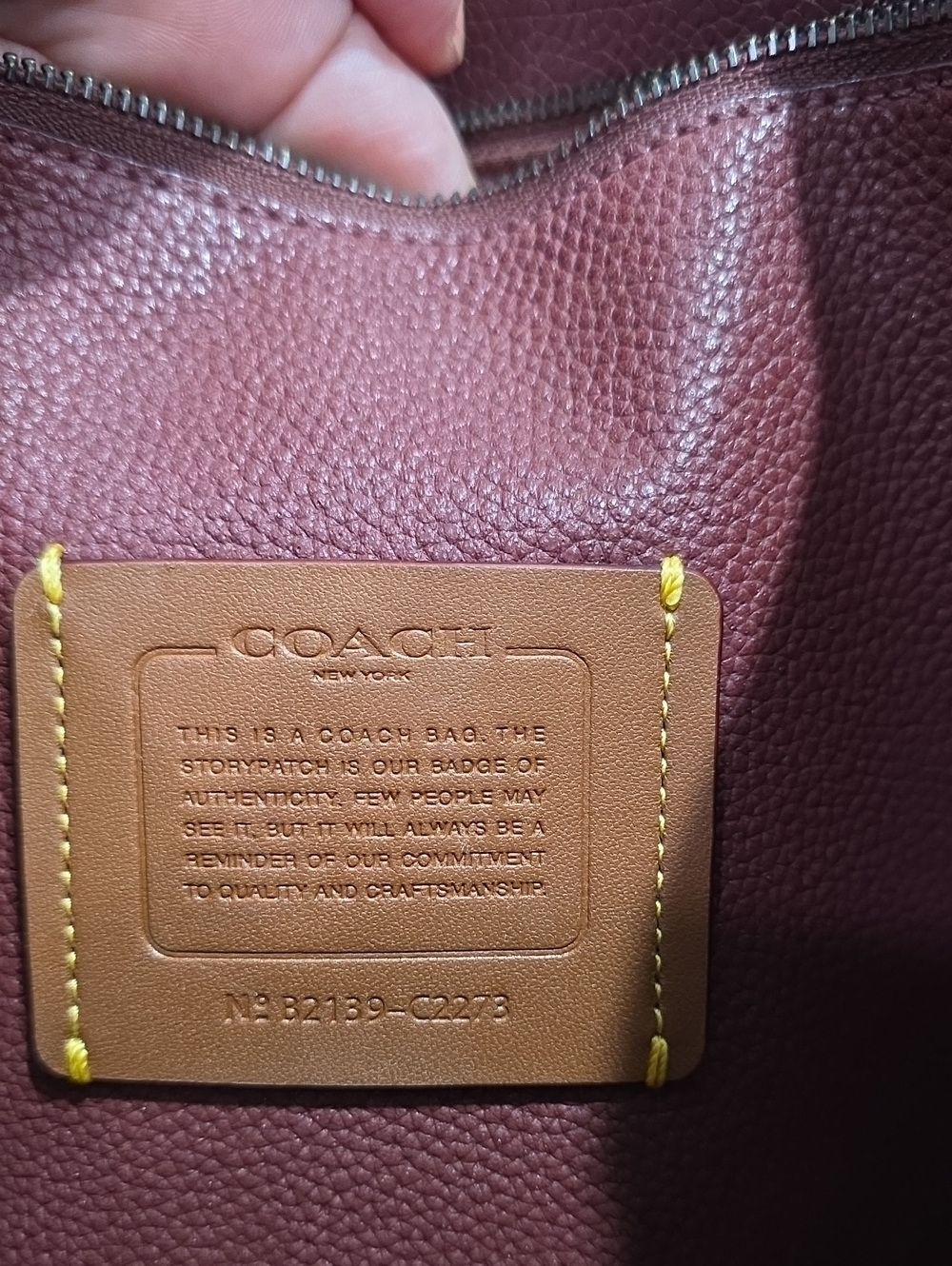 Coach Pebbled Leather Tote in Peach Blush with Dark Interior - Picture 3 of 13